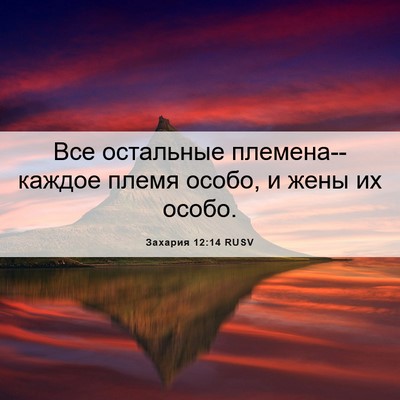 Picture 06 - Захария 12:14 RUSV - Все остальные - Bible Verse Picture