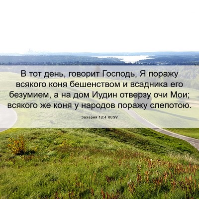Picture 06 - Захария 12:4 RUSV - В тот день, говорит - Bible Verse Picture