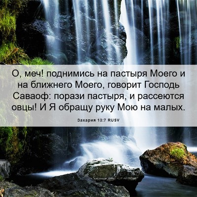 Picture 06 - Захария 13:7 RUSV - О, меч! поднимись на - Bible Verse Picture