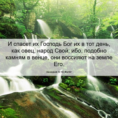 Picture 06 - Захария 9:16 RUSV - И спасет их Господь Бог их - Bible Verse Picture