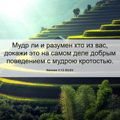 Picture 06 - Иакова 3:13 RUSV - Мудр ли и разумен кто из - Bible Verse Picture