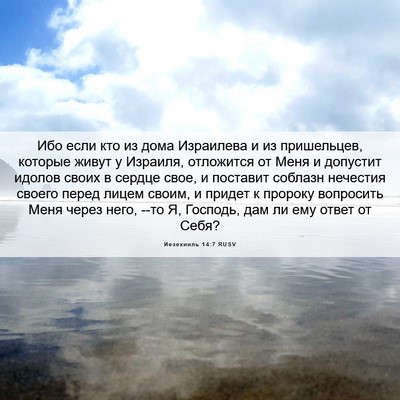 Picture 06 - Иезекииль 14:7 RUSV - Ибо если кто из дома - Bible Verse Picture