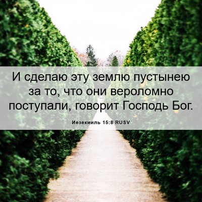 Picture 06 - Иезекииль 15:8 RUSV - И сделаю эту землю - Bible Verse Picture