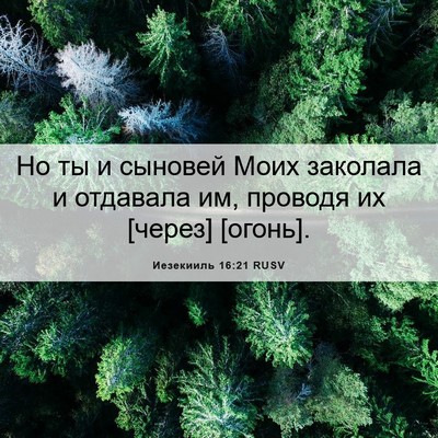 Picture 06 - Иезекииль 16:21 RUSV - Но ты и сыновей Моих - Bible Verse Picture