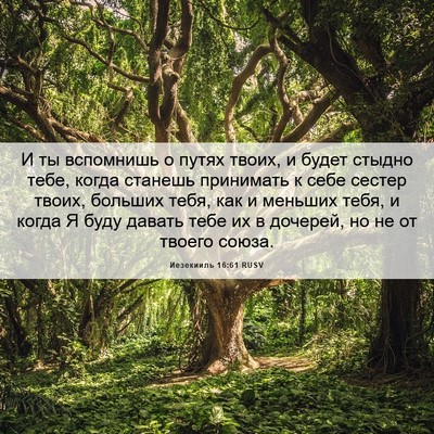 Picture 06 - Иезекииль 16:61 RUSV - И ты вспомнишь о путях - Bible Verse Picture