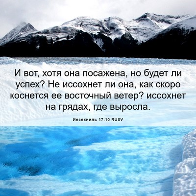Picture 06 - Иезекииль 17:10 RUSV - И вот, хотя она посажена, но - Bible Verse Picture