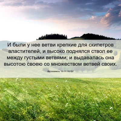 Picture 06 - Иезекииль 19:11 RUSV - И были у нее ветви крепкие - Bible Verse Picture