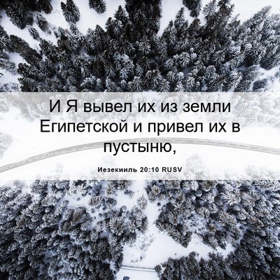 Picture 06 - Иезекииль 20:10 RUSV - И Я вывел их из земли - Bible Verse Picture