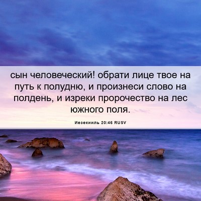 Picture 06 - Иезекииль 20:46 RUSV - сын человеческий! обрати - Bible Verse Picture