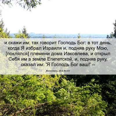 Picture 06 - Иезекииль 20:5 RUSV - и скажи им: так говорит - Bible Verse Picture
