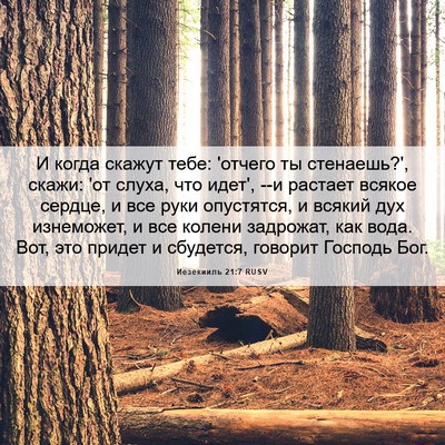 Picture 06 - Иезекииль 21:7 RUSV - И когда скажут тебе: - Bible Verse Picture