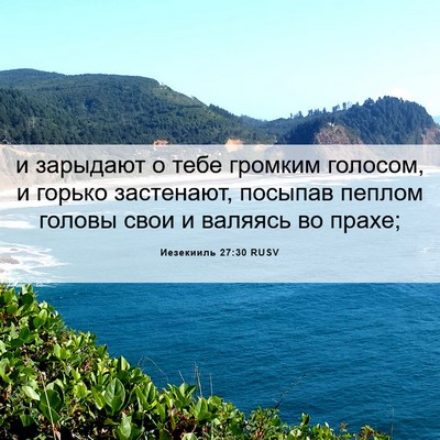 Picture 06 - Иезекииль 27:30 RUSV - и зарыдают о тебе громким - Bible Verse Picture