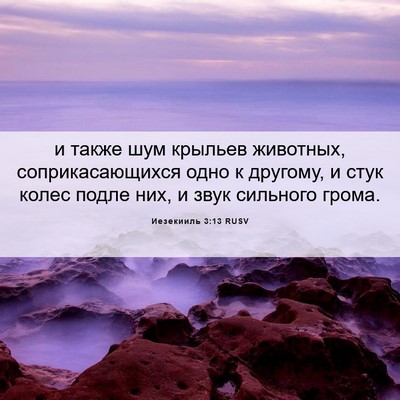 Picture 06 - Иезекииль 3:13 RUSV - и также шум крыльев - Bible Verse Picture