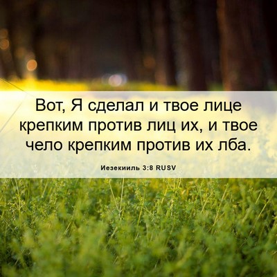 Picture 06 - Иезекииль 3:8 RUSV - Вот, Я сделал и твое лице - Bible Verse Picture
