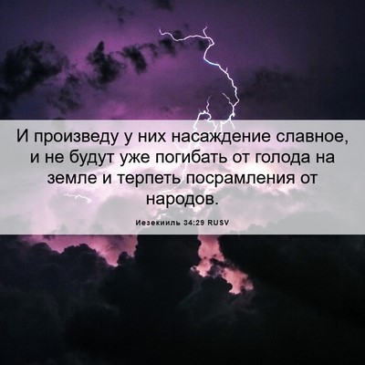 Picture 06 - Иезекииль 34:29 RUSV - И произведу у них - Bible Verse Picture