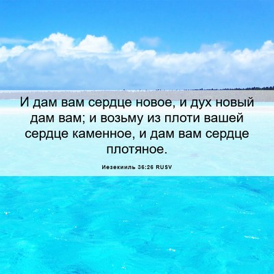 Picture 06 - Иезекииль 36:26 RUSV - И дам вам сердце новое, и - Bible Verse Picture