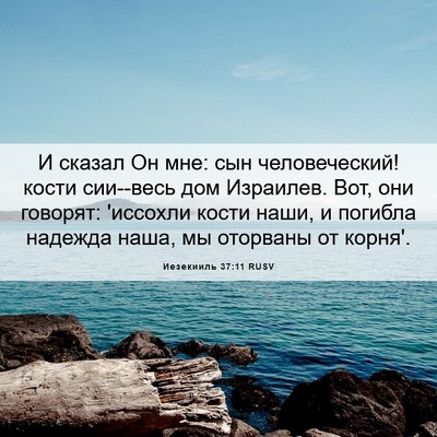 Picture 06 - Иезекииль 37:11 RUSV - И сказал Он мне: сын - Bible Verse Picture