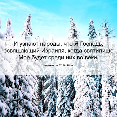 Picture 06 - Иезекииль 37:28 RUSV - И узнают народы, что Я - Bible Verse Picture