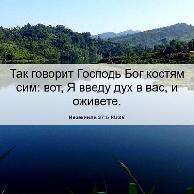 Picture 06 - Иезекииль 37:5 RUSV - Так говорит Господь Бог - Bible Verse Picture