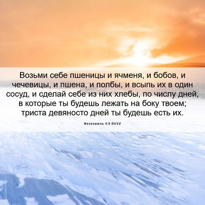 Picture 06 - Иезекииль 4:9 RUSV - Возьми себе пшеницы и - Bible Verse Picture