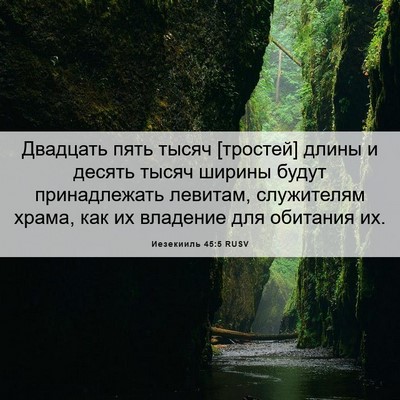 Picture 06 - Иезекииль 45:5 RUSV - Двадцать пять тысяч - Bible Verse Picture