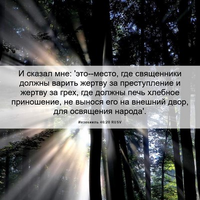Picture 06 - Иезекииль 46:20 RUSV - И сказал мне: 'это--место, - Bible Verse Picture