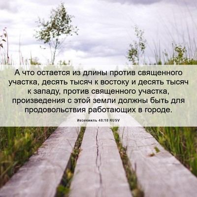 Picture 06 - Иезекииль 48:18 RUSV - А что остается из длины - Bible Verse Picture