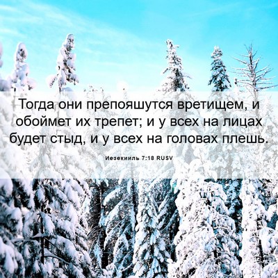 Picture 06 - Иезекииль 7:18 RUSV - Тогда они препояшутся - Bible Verse Picture