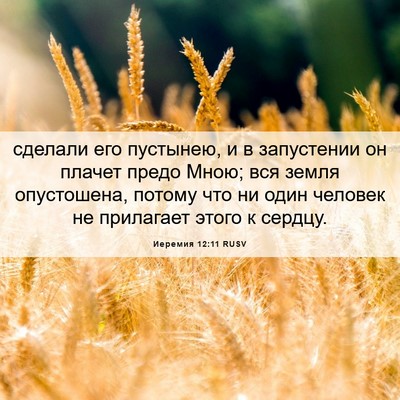 Picture 06 - Иеремия 12:11 RUSV - сделали его пустынею, и в - Bible Verse Picture