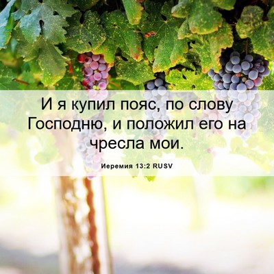 Picture 06 - Иеремия 13:2 RUSV - И я купил пояс, по слову - Bible Verse Picture