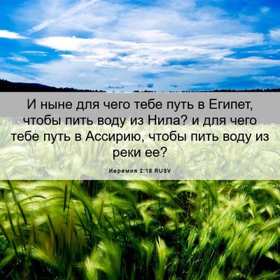 Picture 06 - Иеремия 2:18 RUSV - И ныне для чего тебе путь в - Bible Verse Picture