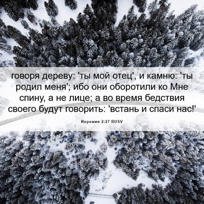 Picture 06 - Иеремия 2:27 RUSV - говоря дереву: 'ты мой - Bible Verse Picture