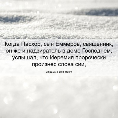 Picture 06 - Иеремия 20:1 RUSV - Когда Пасхор, сын Еммеров, - Bible Verse Picture