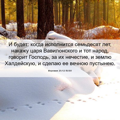 Picture 06 - Иеремия 25:12 RUSV - И будет: когда исполнится - Bible Verse Picture