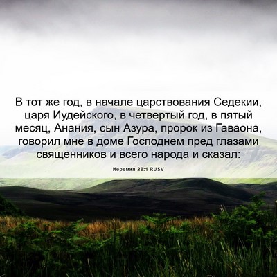 Picture 06 - Иеремия 28:1 RUSV - В тот же год, в начале - Bible Verse Picture