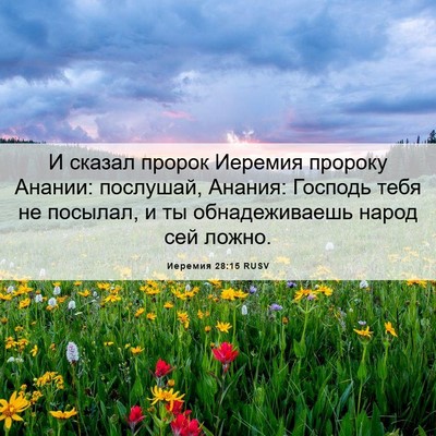 Picture 06 - Иеремия 28:15 RUSV - И сказал пророк Иеремия - Bible Verse Picture