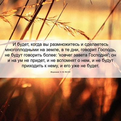 Picture 06 - Иеремия 3:16 RUSV - И будет, когда вы - Bible Verse Picture
