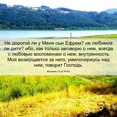 Picture 06 - Иеремия 31:20 RUSV - Не дорогой ли у Меня сын - Bible Verse Picture