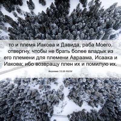 Picture 06 - Иеремия 33:26 RUSV - то и племя Иакова и Давида, - Bible Verse Picture