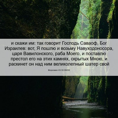 Picture 06 - Иеремия 43:10 RUSV - и скажи им: так говорит - Bible Verse Picture