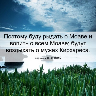 Picture 06 - Иеремия 48:31 RUSV - Поэтому буду рыдать о - Bible Verse Picture