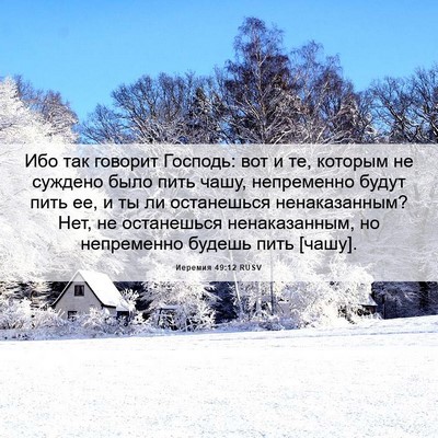 Picture 06 - Иеремия 49:12 RUSV - Ибо так говорит Господь: - Bible Verse Picture