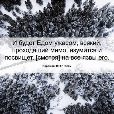 Picture 06 - Иеремия 49:17 RUSV - И будет Едом ужасом; - Bible Verse Picture