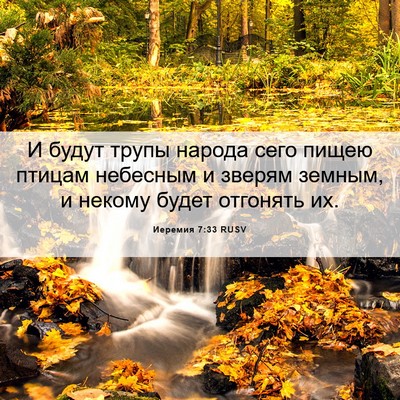Picture 06 - Иеремия 7:33 RUSV - И будут трупы народа сего - Bible Verse Picture