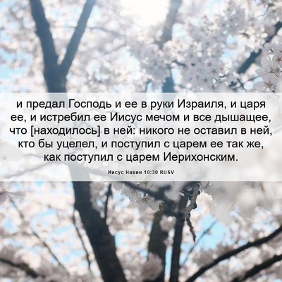 Picture 06 - Иисус Навин 10:30 RUSV - и предал Господь и ее в - Bible Verse Picture