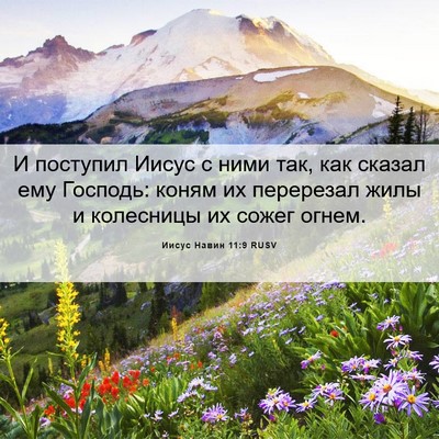Picture 06 - Иисус Навин 11:9 RUSV - И поступил Иисус с ними - Bible Verse Picture