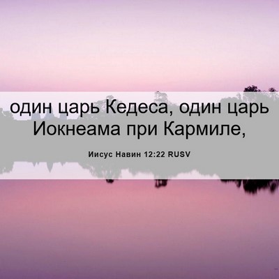 Picture 06 - Иисус Навин 12:22 RUSV - один царь Кедеса, один царь - Bible Verse Picture