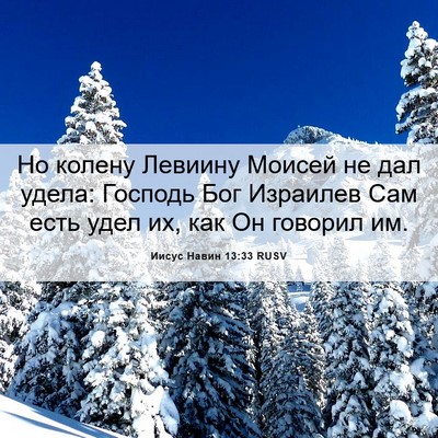 Picture 06 - Иисус Навин 13:33 RUSV - Но колену Левиину Моисей - Bible Verse Picture