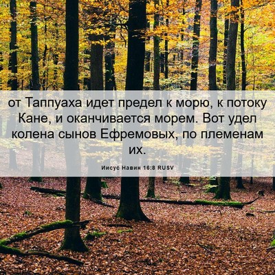 Picture 06 - Иисус Навин 16:8 RUSV - от Таппуаха идет предел к - Bible Verse Picture