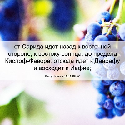 Picture 06 - Иисус Навин 19:12 RUSV - от Сарида идет назад к - Bible Verse Picture